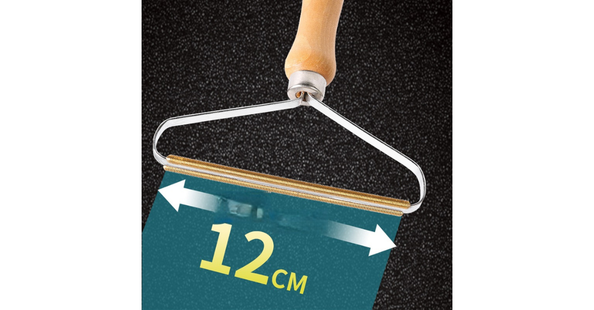 dog hair remover on jacket fabric