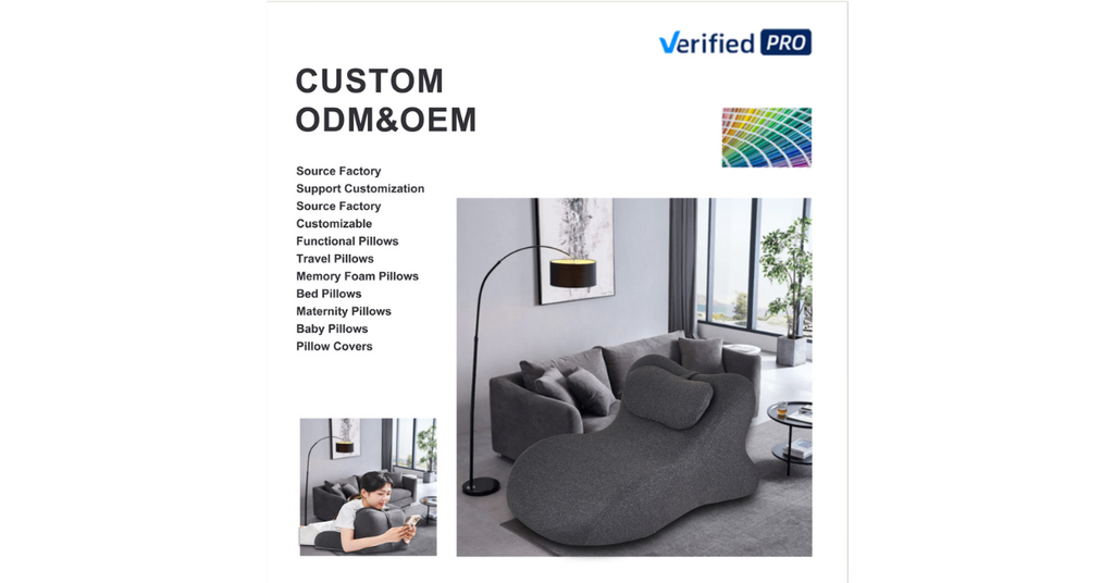 Ergonomic memory foam pillow supporting neck and back