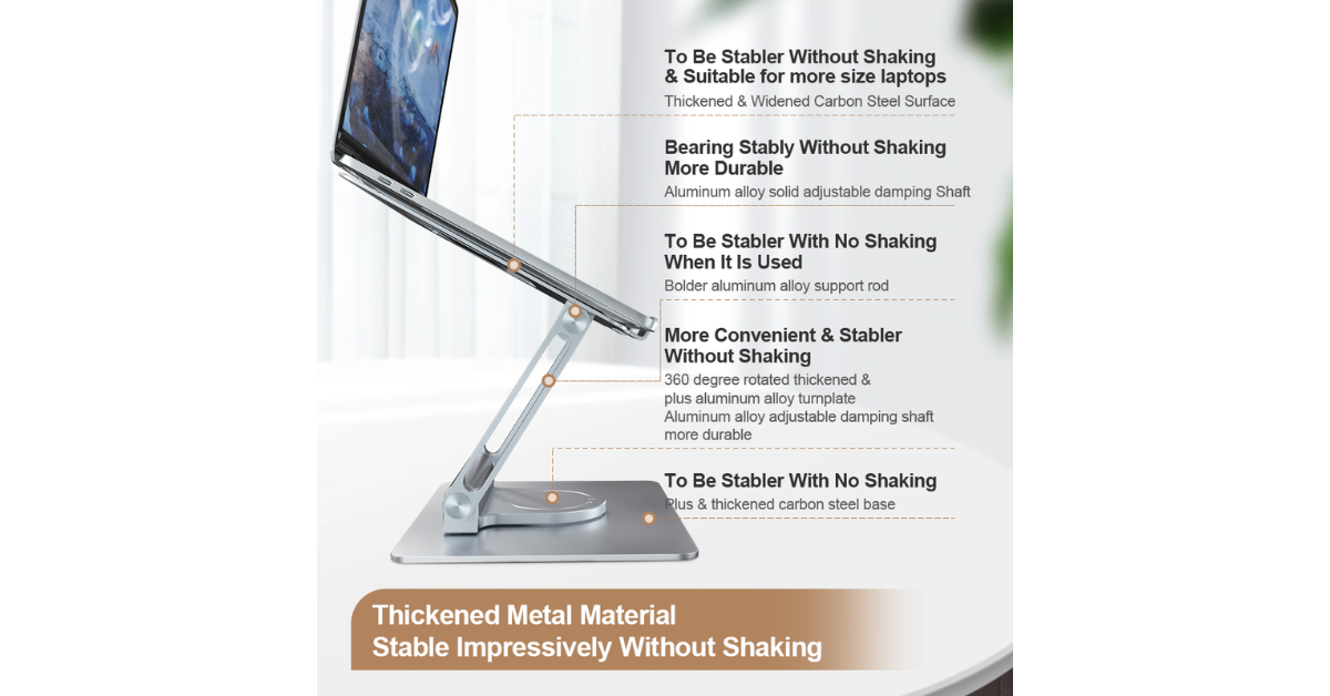 foldable laptop stand metal design