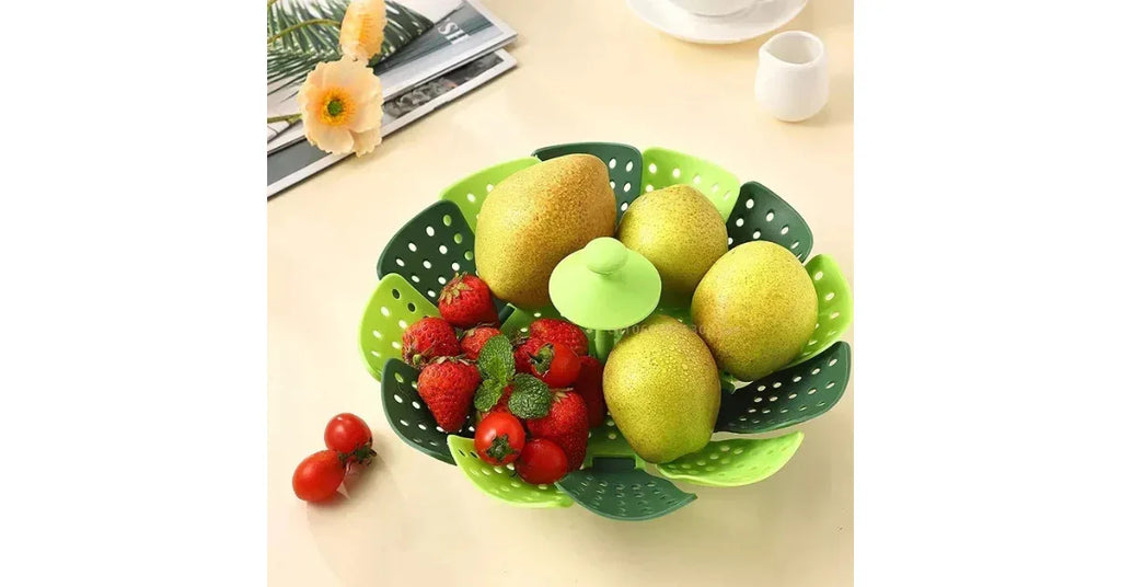 Foldable Silicone Steamer Basket – Space-Saving Kitchen Gadget - Omnibaya