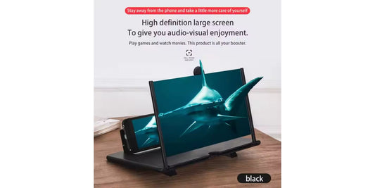 12 Inch 3D HD Mobile Phone Screen Amplifier with Foldable Stand Holder – Best Cell Phone Screen Magnifier omnibaya