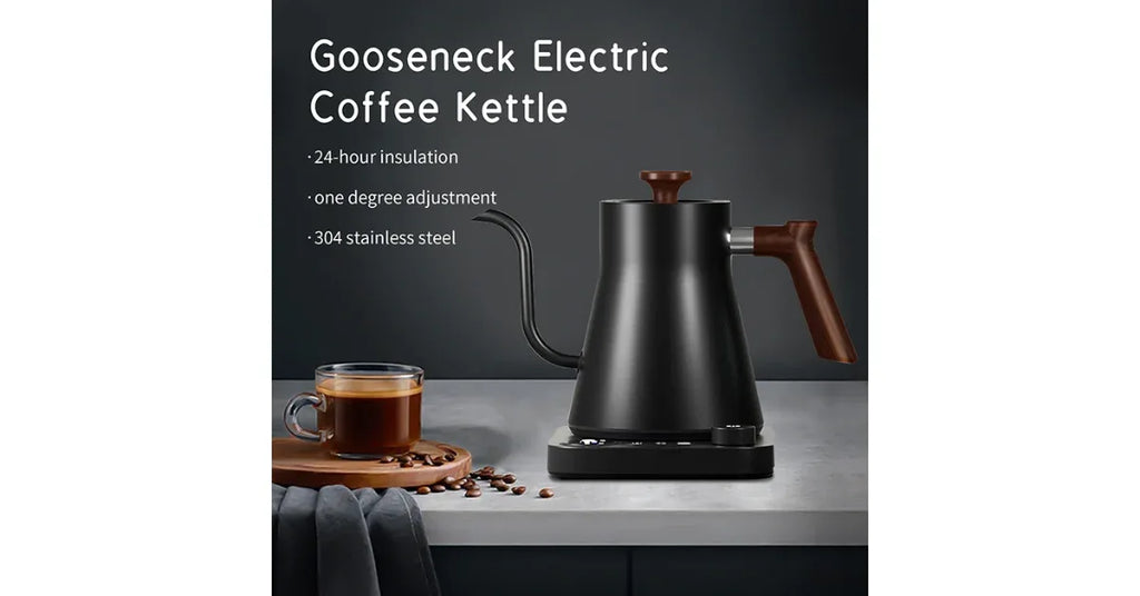 Mechanical Temperature Control Gooseneck Electric Kettle – Perfect for Coffee & Tea - Omnibaya