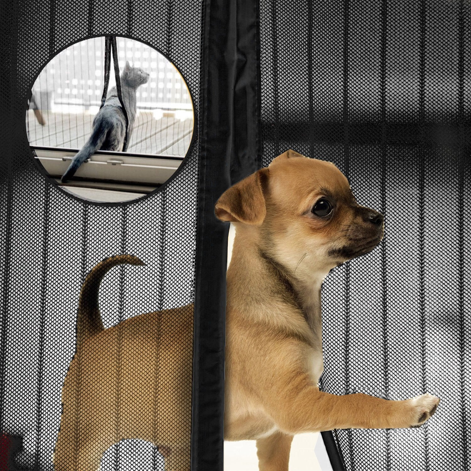 hands free magnetic screen door