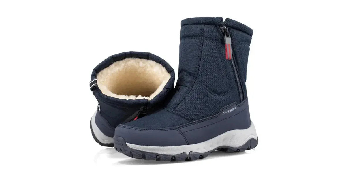 Waterproof Winter Snow Boots for Men & Women – High-Top Warm Plush Non-Slip Outdoor Boots - Omnibaya
