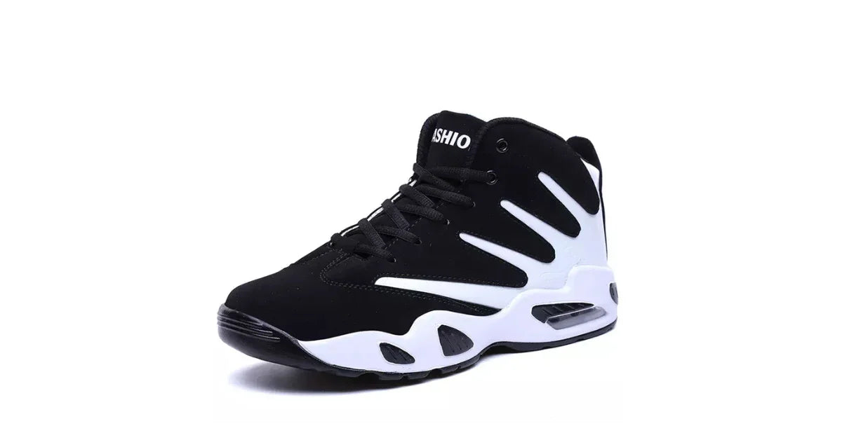 Black on Black Basketball Shoes Men – Stealth, Matte, Anti-Slip Court Performance - Omnibaya