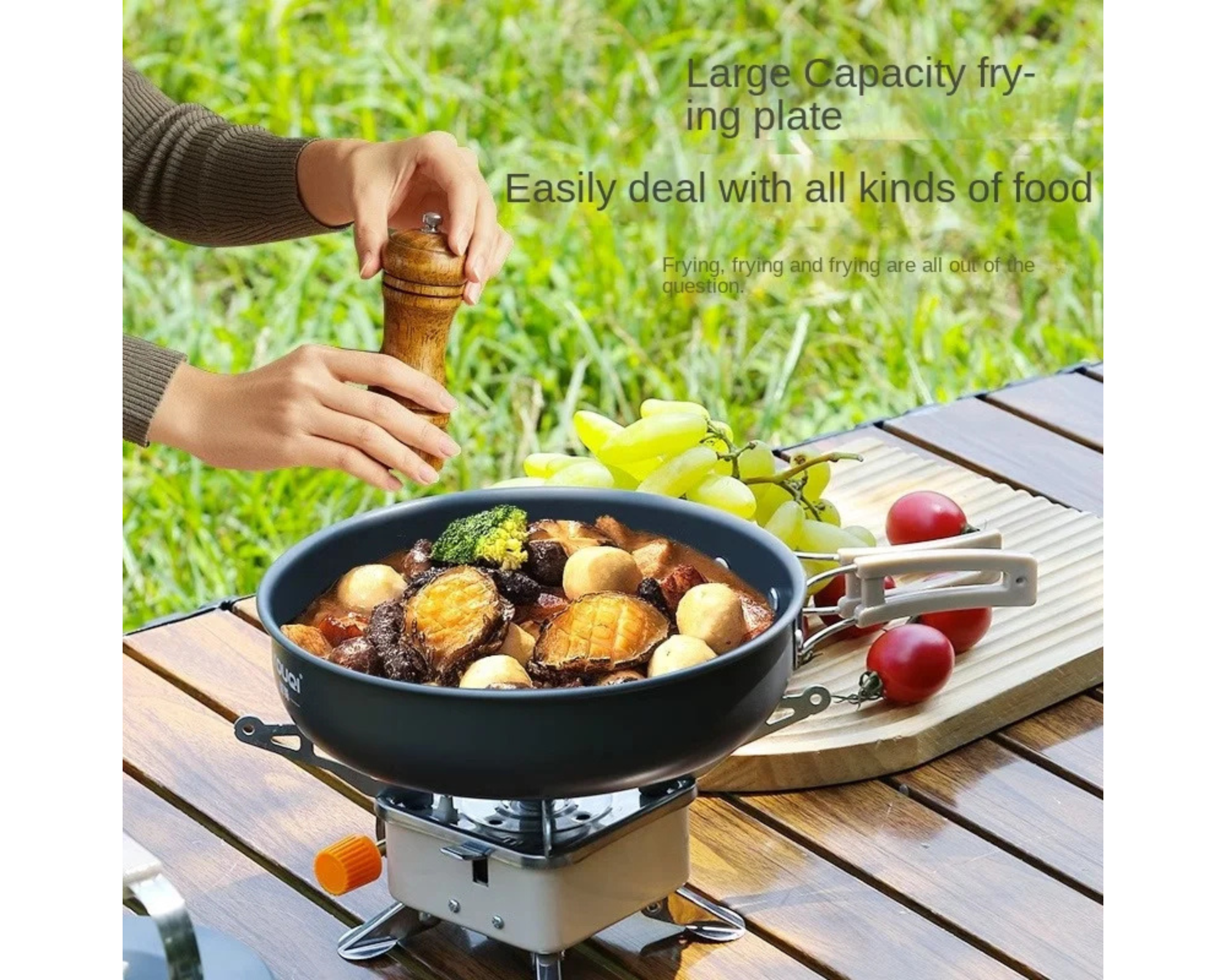 JIATA YQ‑501 Camping Cookware Set – Lightweight Portable Aluminum Outdoor Pot & Pan Kit for 2–6 People Omnibaya