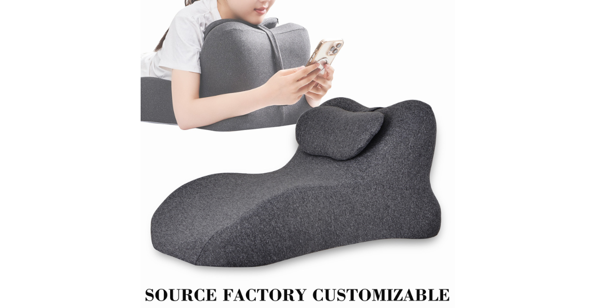 Jiyimei ergonomic memory foam pillow on bed