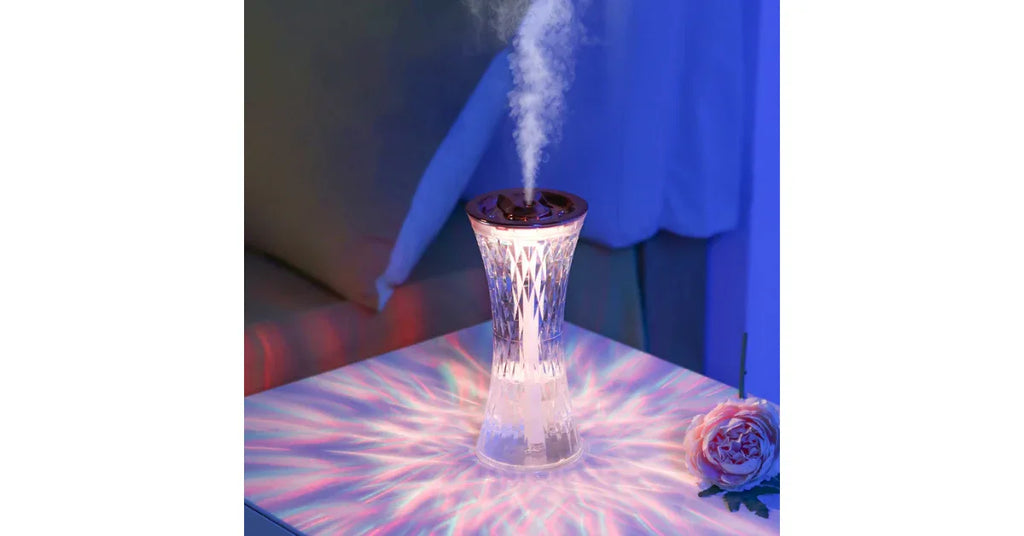 Mini Ultrasonic Humidifier with LED Night Light – Portable & USB Rechargeable - Omnibaya
