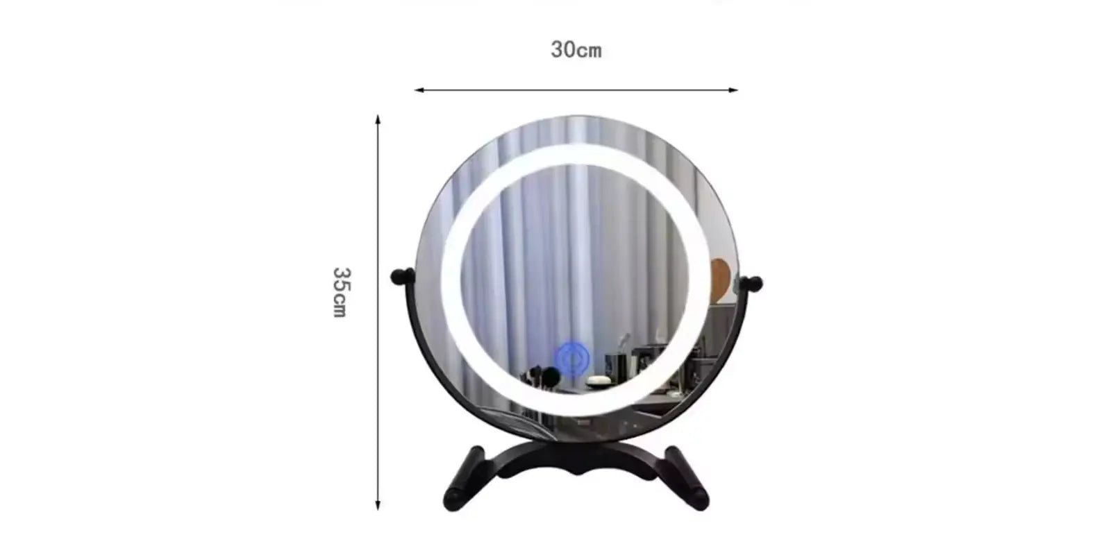 Bathroom LED Mirror – LED Makeup Mirror with Light for Vanity & Travel omnibaya