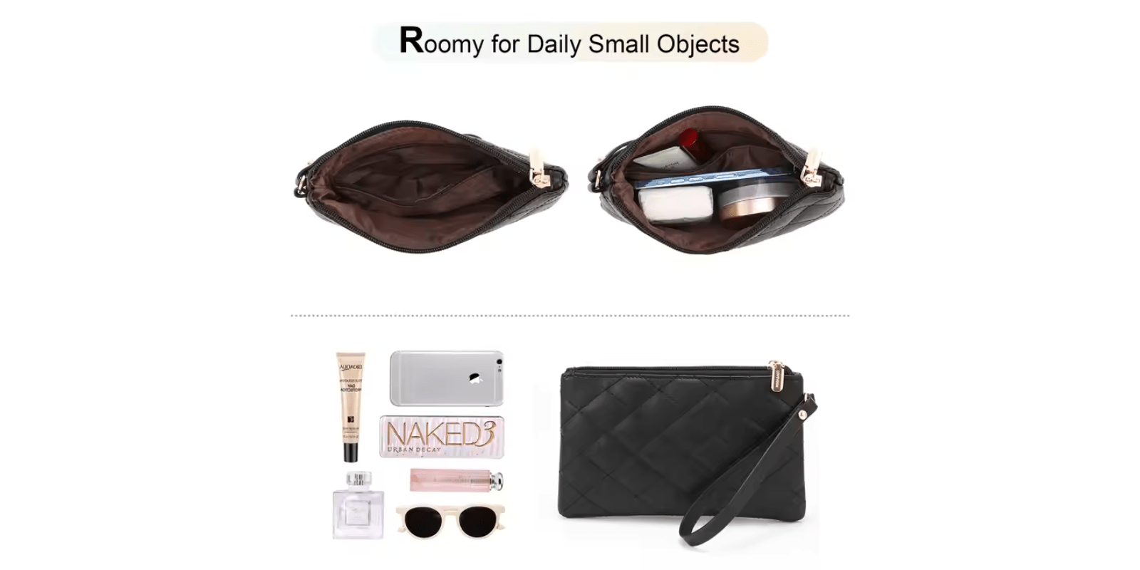 Professional woman carrying leather tote bag in office outfit