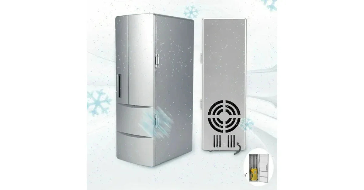 Mini Car Refrigerator USB Fridge Cooler Warmer – Portable & Compact - Omnibaya