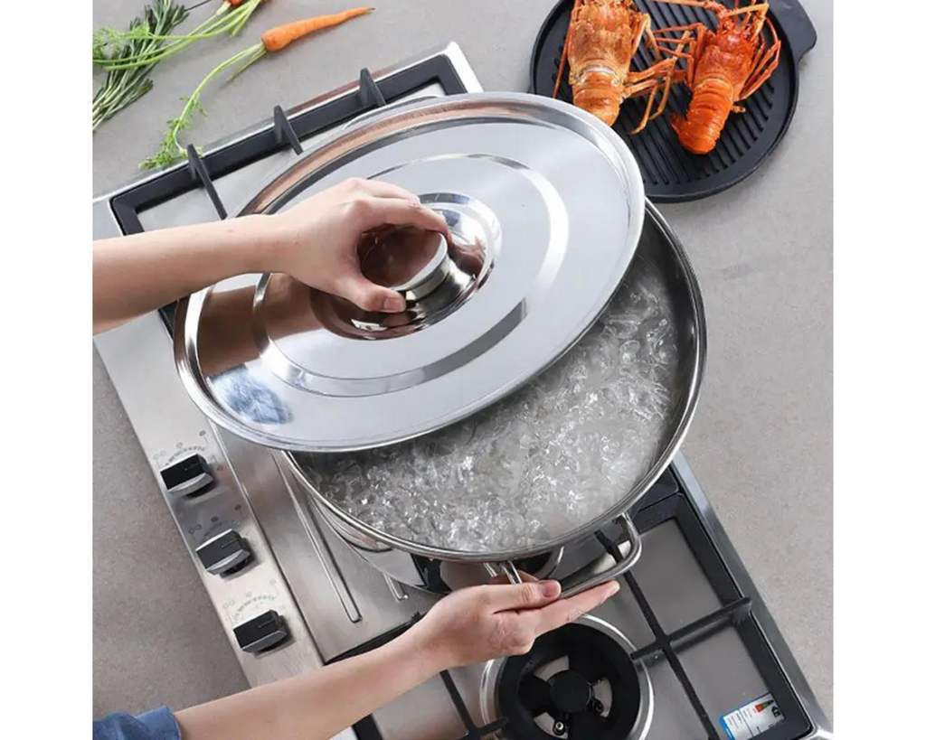 Stockpot for gas and induction stoves