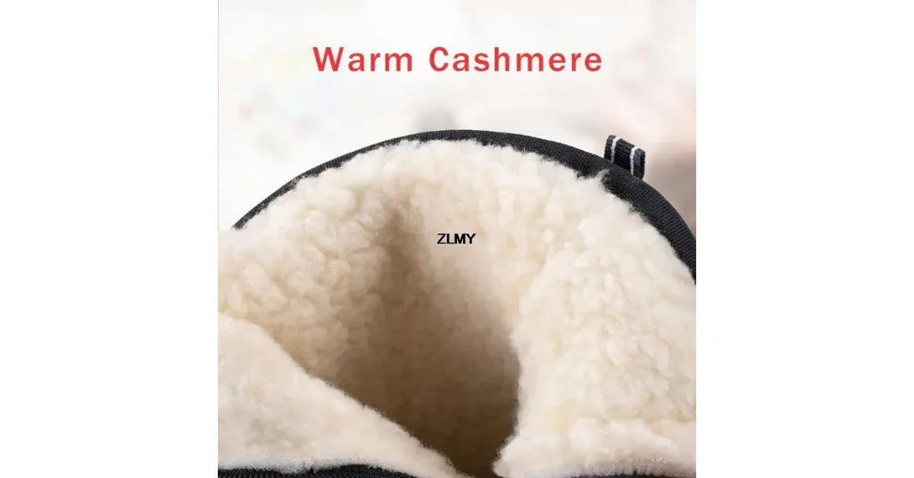 Waterproof Winter Snow Boots for Men & Women – High-Top Warm Plush Non-Slip Outdoor Boots - Omnibaya