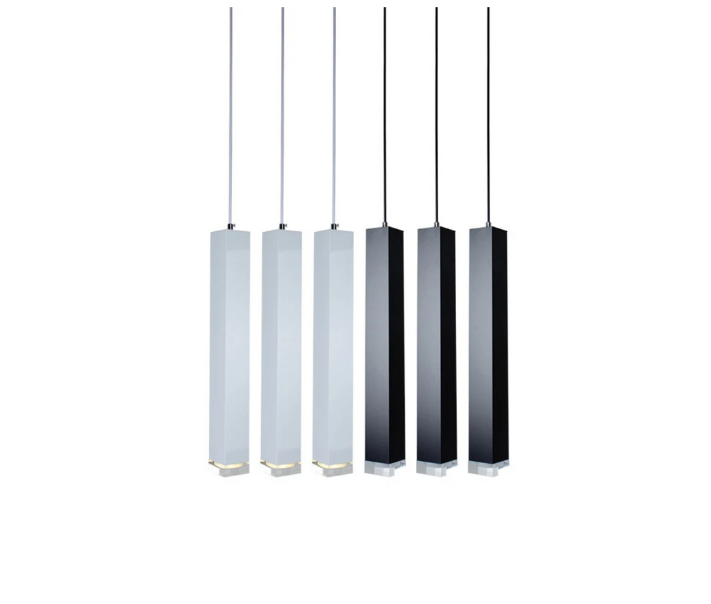 LED Pendant Lights Dimmable Lamps for Kitchen Island – Modern Cylinder Hanging Light Fixture | ntununt 4030S - Omnibaya