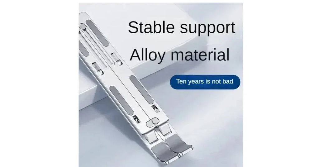 Xummen Foldable Aluminum Alloy Laptop Holder – Adjustable Portable Laptop Desk Stand - Omnibaya