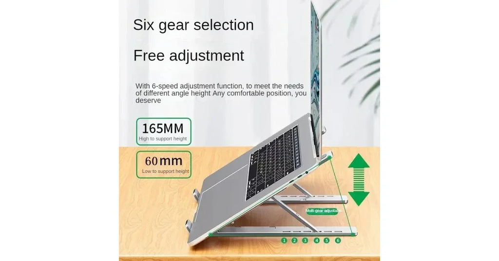 Xummen Foldable Aluminum Alloy Laptop Holder – Adjustable Portable Laptop Desk Stand - Omnibaya