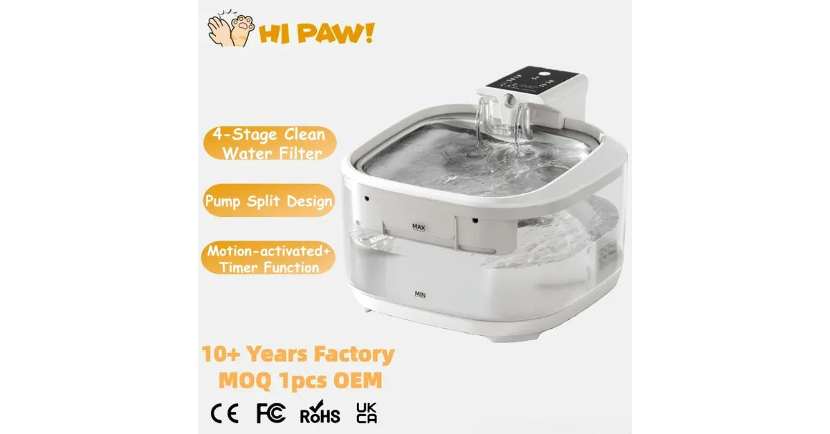 Automatic Pet Water Fountain – Stainless Steel & Filtered Hydration for Pets - Omnibaya