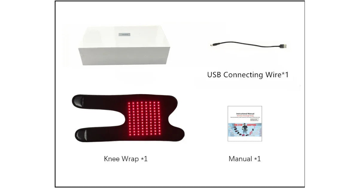 Red Light Therapy Belt 660nm 850nm – Infrared Heating Wrap for Knee, Shoulder & Pain Relief - Omnibaya