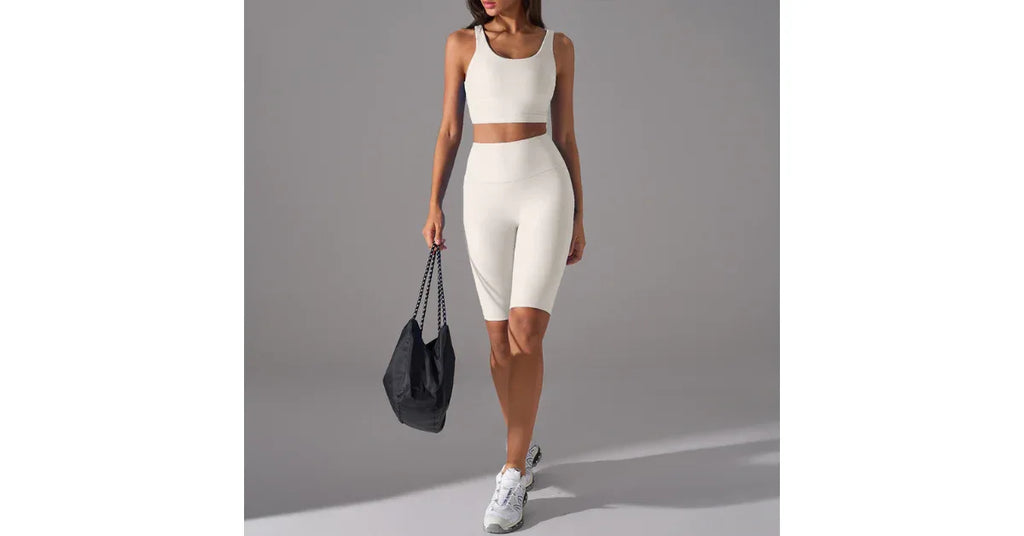 Women's Seamless Tank Top & High-Waist Capri Leggings Set – Gym & Running Activewear 2025 - Omnibaya