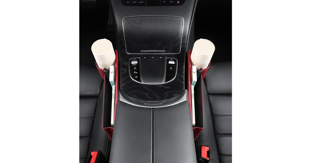 seat gap filler with cup holder