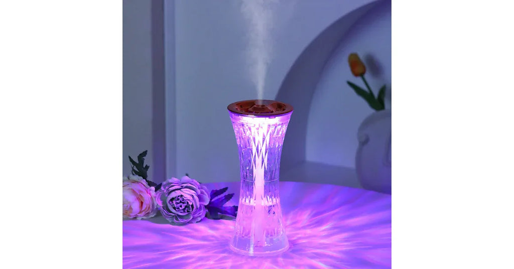 Mini Ultrasonic Humidifier with LED Night Light – Portable & USB Rechargeable - Omnibaya