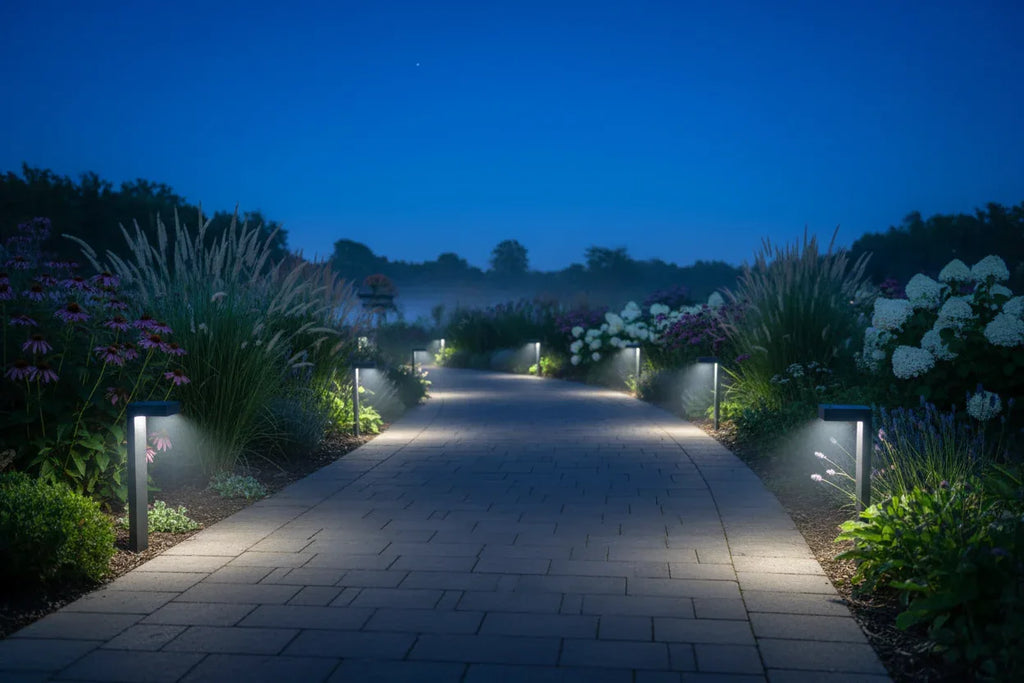 Solar Powered Outdoor Garden Lights (Waterproof): Efficient and Elegant Landscape Lighting - Omnibaya