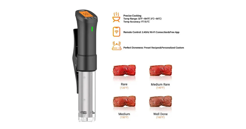 INKBIRD ISV-200W Wi-Fi Culinary Sous Vide – Perfect Precision Cooking at Home - Omnibaya