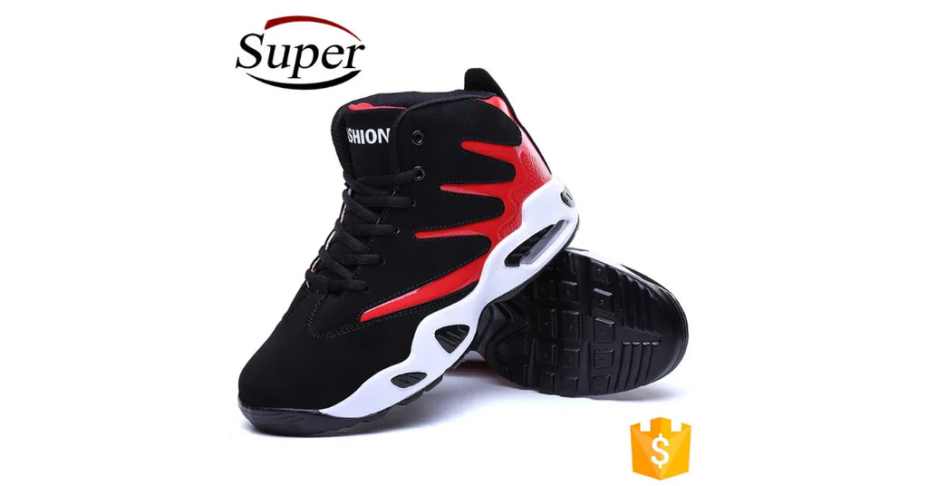 Black on Black Basketball Shoes Men – Stealth, Matte, Anti-Slip Court Performance - Omnibaya