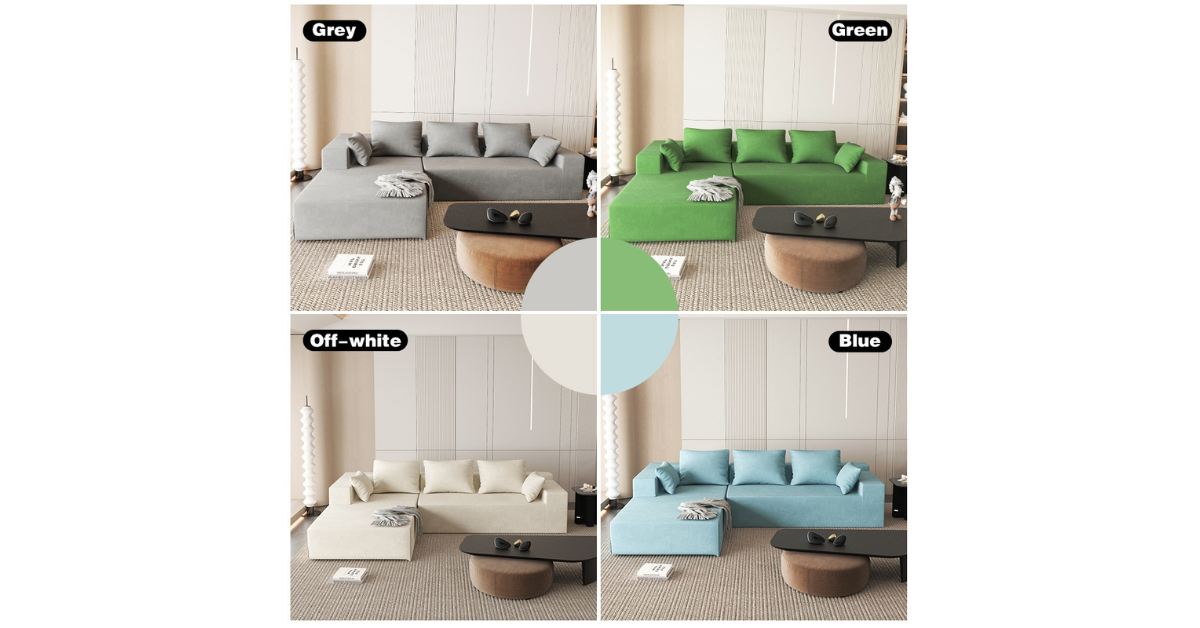 Storage compartments in sectional sofa