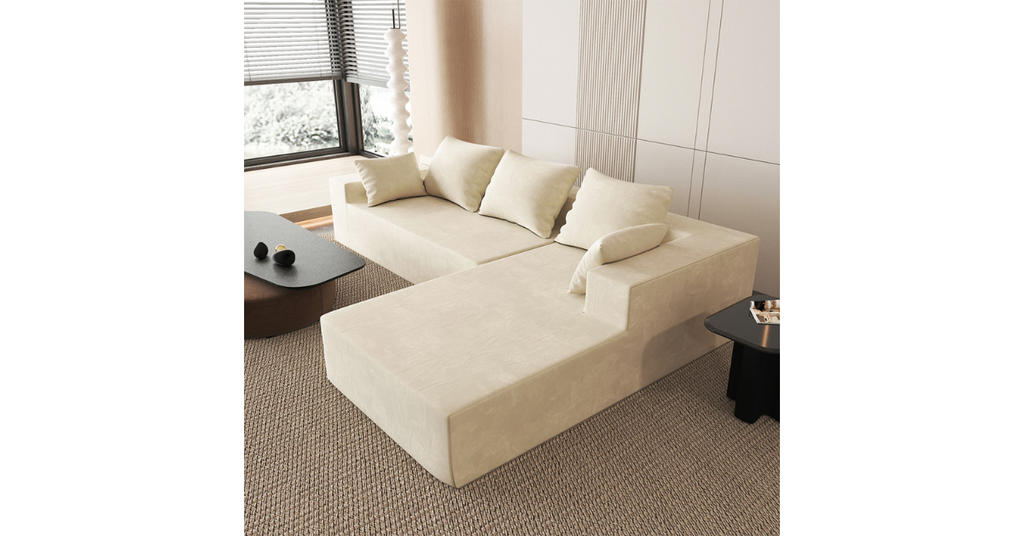 Small couch for bedroom with side table