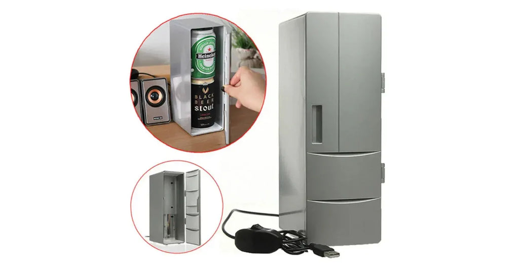 Mini Car Refrigerator USB Fridge Cooler Warmer – Portable & Compact - Omnibaya