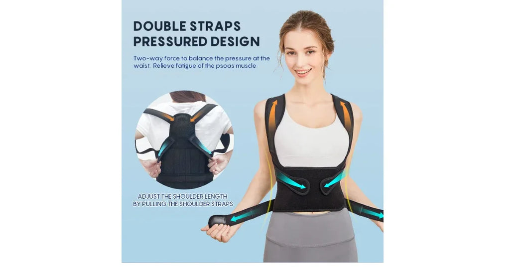 Professional Upper Back Posture Corrector – Pain Relief Brace - Omnibaya