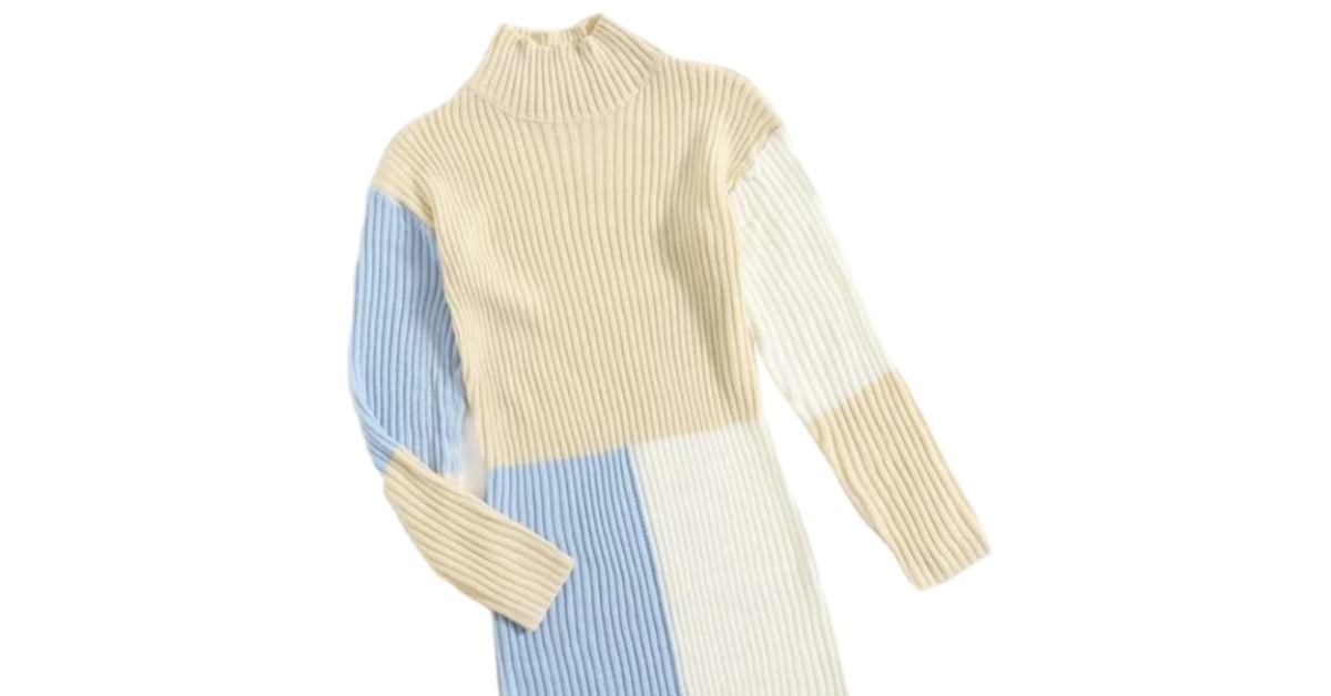 knitted sweater dress plus size side view