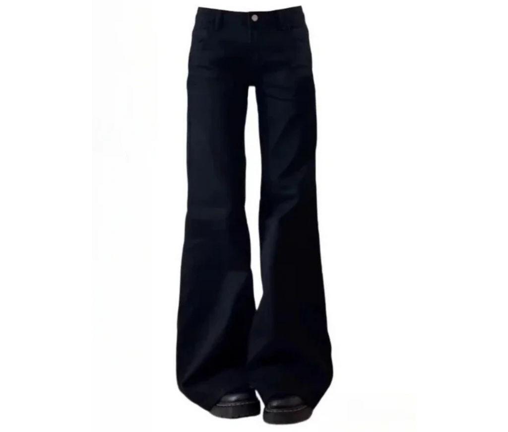 Close-up of washed vintage effect on black denim