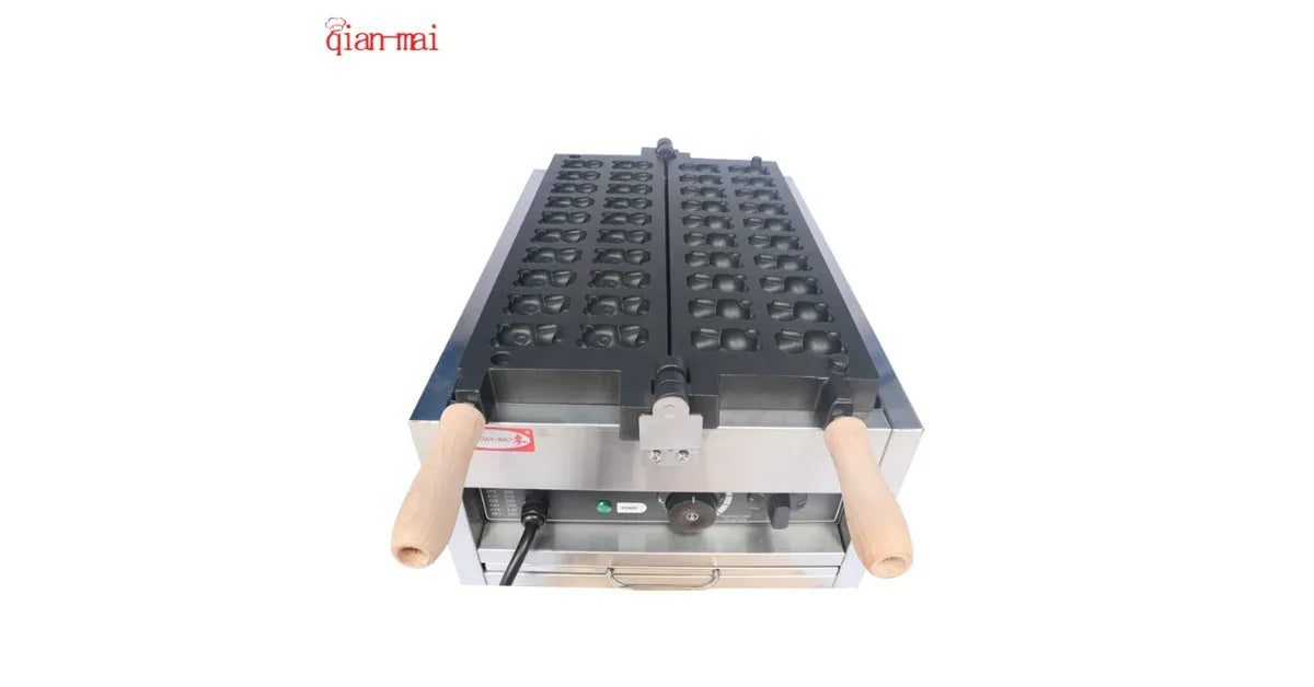 Bear-Shaped Mini Waffle Maker – Adjustable Thermostat & Non-Stick Plates - Omnibaya