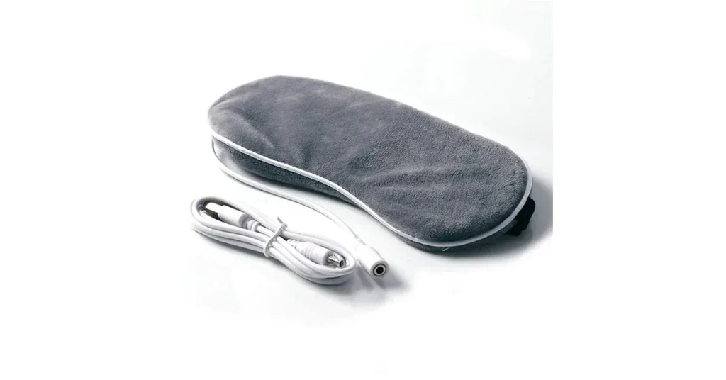 USB Heating Steam Eye Mask – Heated Sleep Eye Mask for Dry Eyes, Migraine Relief, Fatigue Relief & Relaxation Therapy - Omnibaya