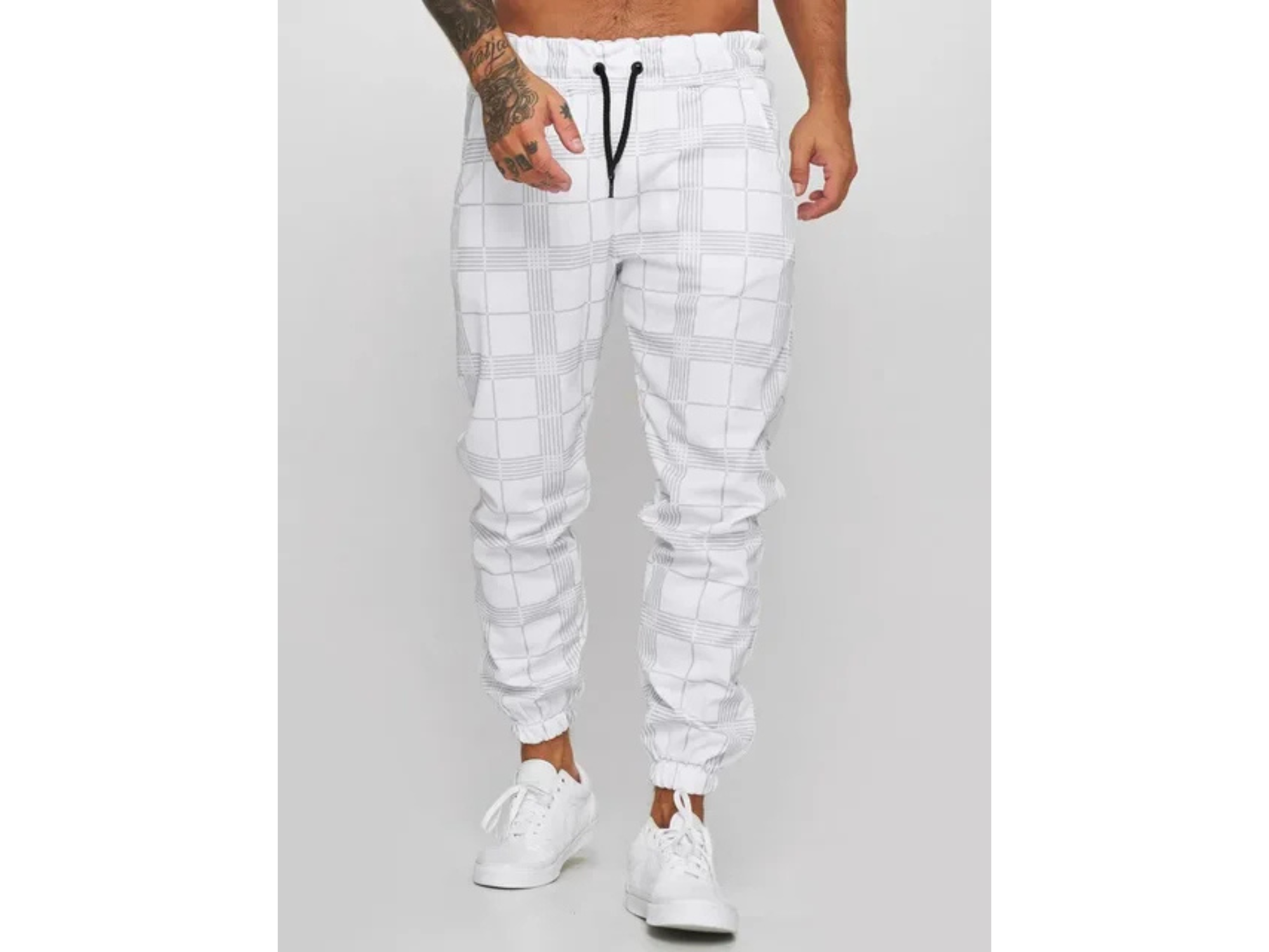 2025 Men's Cargo Jogger Pants – Stylish Plaid Sweatpants for Fitness, Streetwear & Gym - Omnibaya