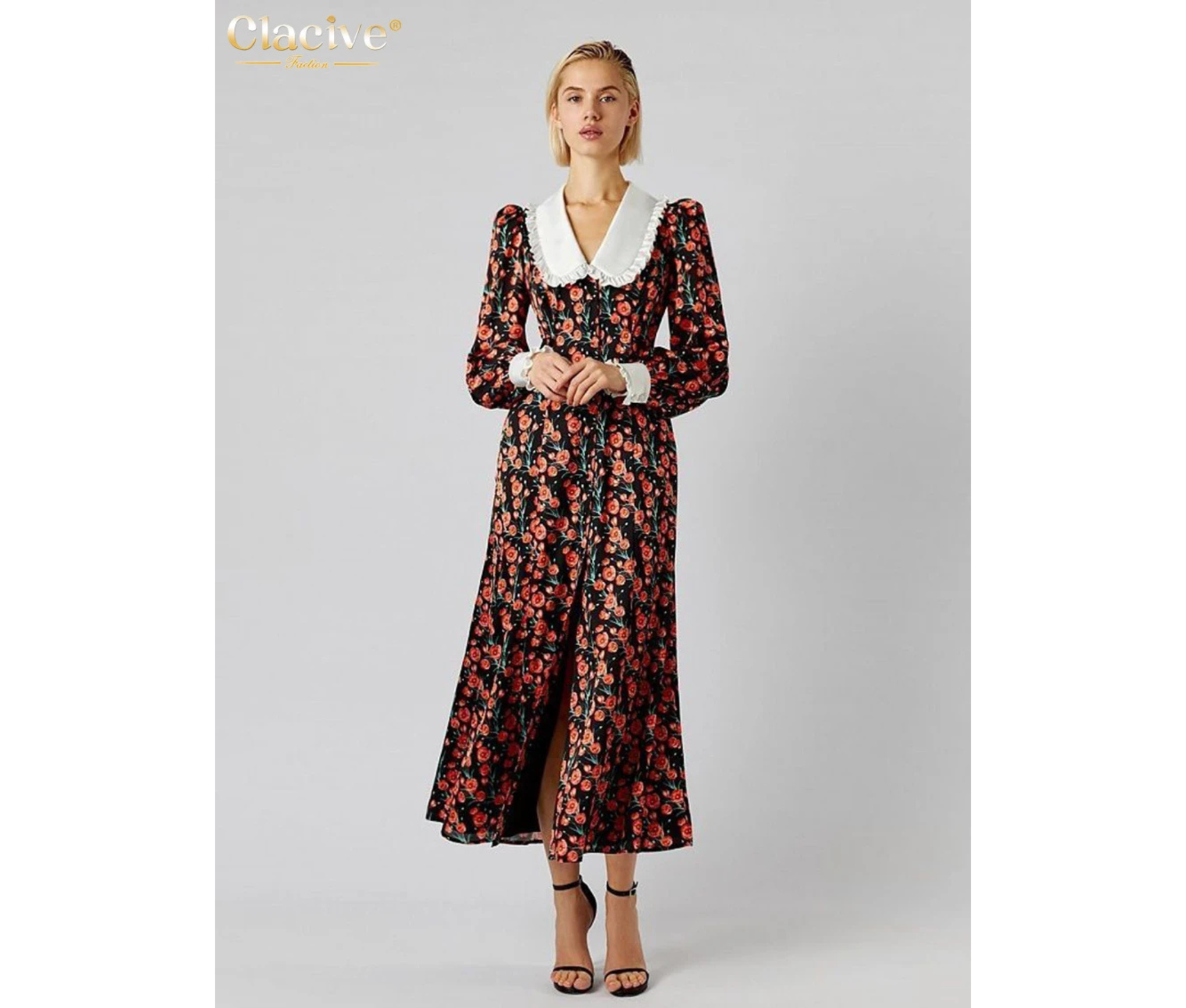 Women's office midi dress for winter 2023