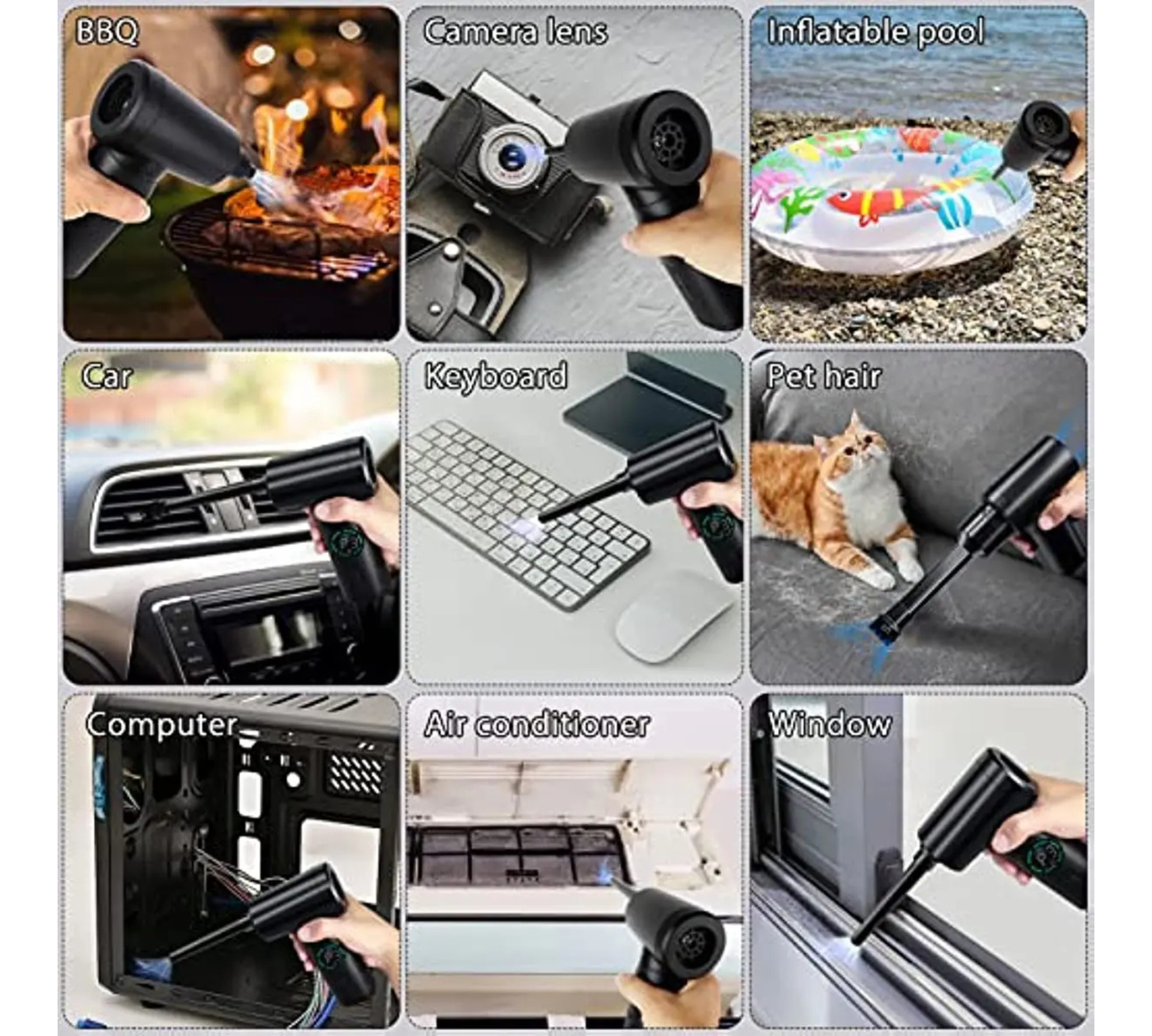 YASOKO 7500mAh Cordless Air Duster & Vacuum Cleaner for PC & Keyboard - Omnibaya