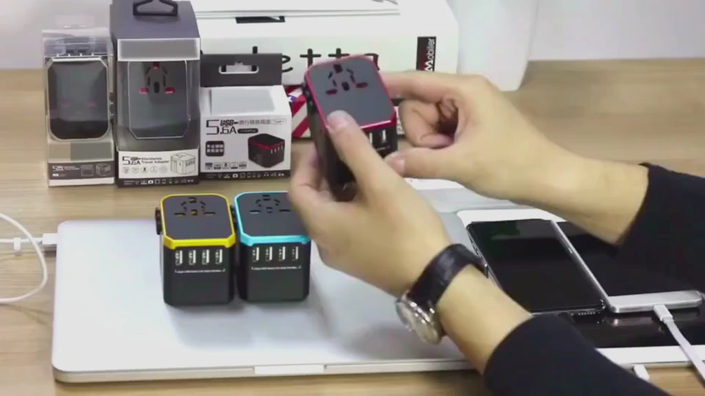 Universal Travel Adapter with USB-C | All-in-One Worldwide Plug 2025